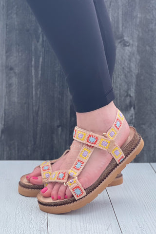 Corkys Footwear sporty Are You Serious in natural flat sandals with velcro adjustable straps are like a Teva meets Birkenstock