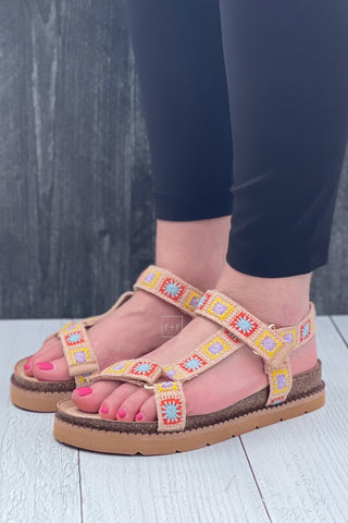 Corkys Footwear sporty Are You Serious in natural flat sandals with velcro adjustable straps are like a Teva meets Birkenstock