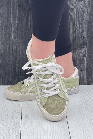 Corkys Footwear The Big Dipper Light Green Glitter Casual Sneaker