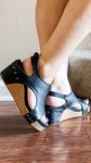 corkys footwear carley wedge sandal in black smooth 30-5316-BKSM
