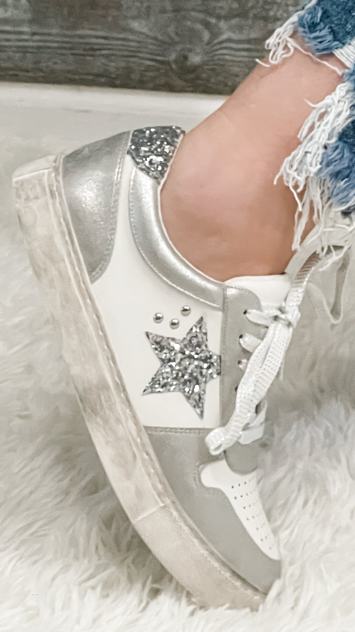 corkys hey girl constellation sneaker in silver 51-0077-SILV