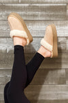 corkys footwear cuddle up slippers camel faux suede