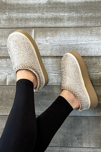 corkys footwear do not disturb clear rhinestone platform clog slippers