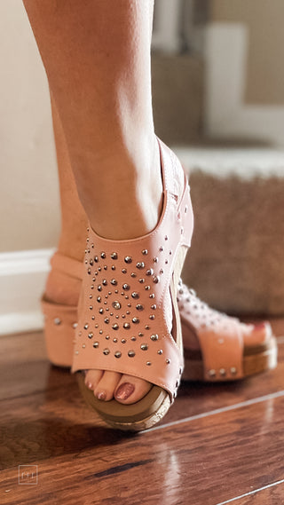 corkys footwear docie doe wedge sandal in blush