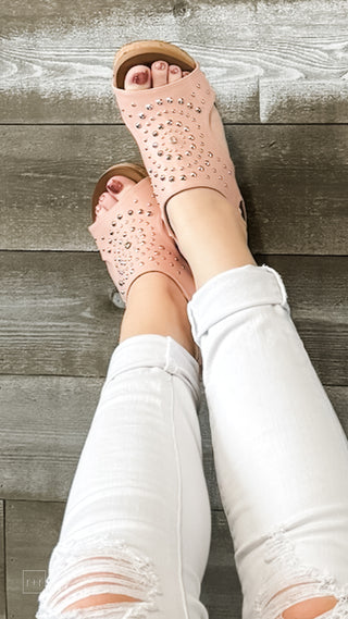 corkys footwear docie doe wedge sandal in blush