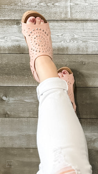 corkys footwear docie doe wedge sandal in blush