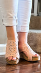 corkys footwear docie doe wedge sandal in blush