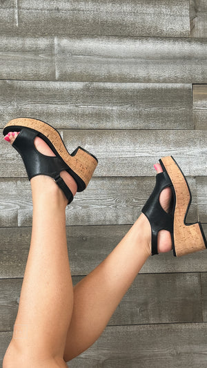 corkys footwear new miss carley block heel sandal in black