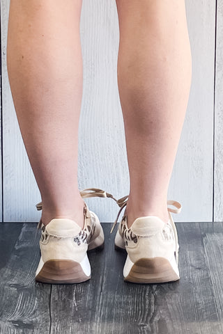 Corkys No Prob Sporty Sneakers Tan Leopard Sparkle