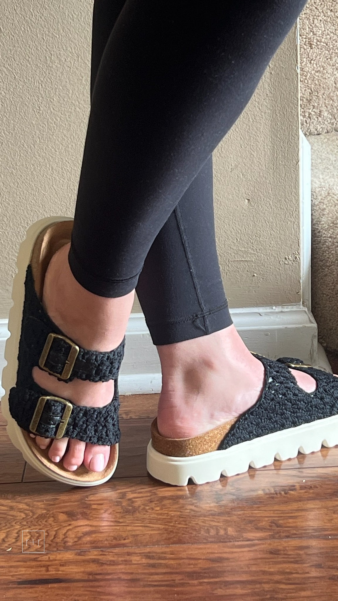 corkys footwear rumor has it platform sandals black crochet macrame