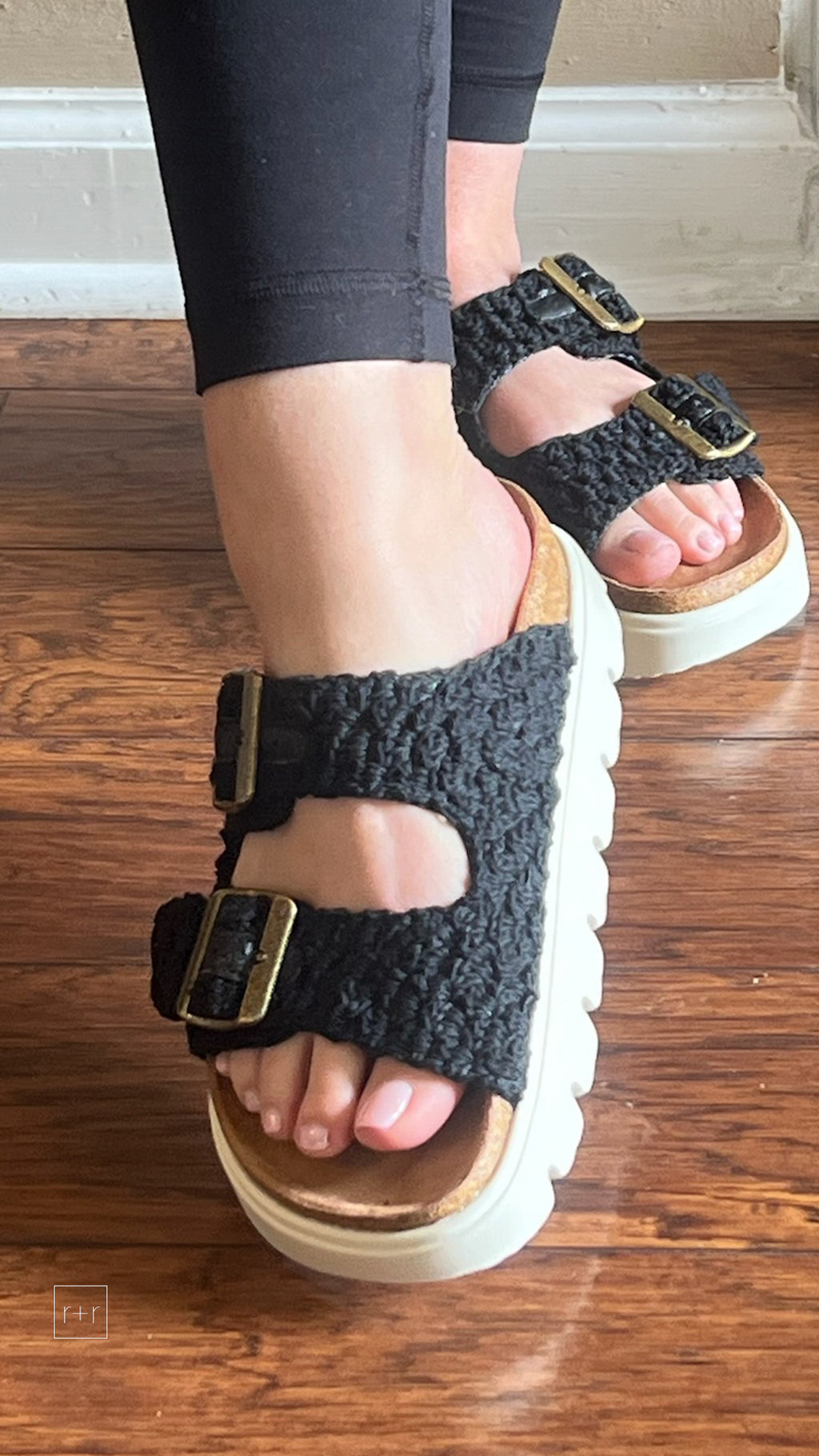corkys footwear rumor has it platform sandals black crochet macrame