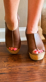 corkys footwear weekend plans cork wedge sandals in brown