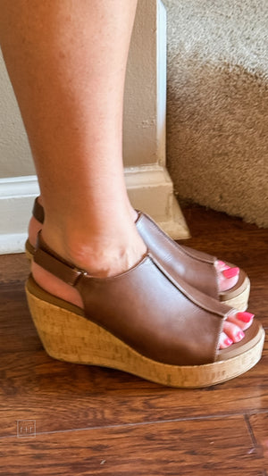 corkys footwear weekend plans cork wedge sandals in brown