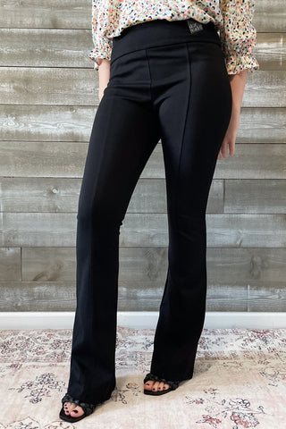 dear scarlett magic black kick flare pull on pants suit separates MDSFL & MDSFLP