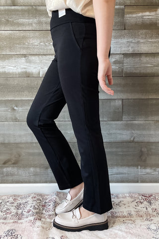 Dear Scarlett Magic Slim Straight Black Suit Pants Separates Slacks MDS