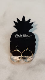 dixie bliss earnestly yours half moon with faceted glass earrings