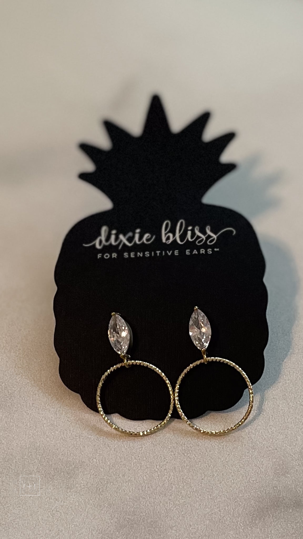 dixie bliss the countess earrings with marquis cz stud