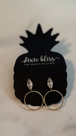 dixie bliss the countess earrings with marquis cz stud