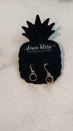 dixie bliss vogue in black mini drop dangle earrings