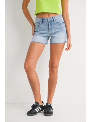 Just USA High Rise Light Wash Shorts