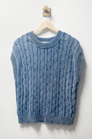 EEsome ink cap sleeve cable knit sweater SH15178