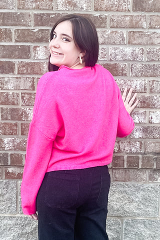 EE:SOME Soft Knit Button Down Cardigan Oversized SJK14493 Pink