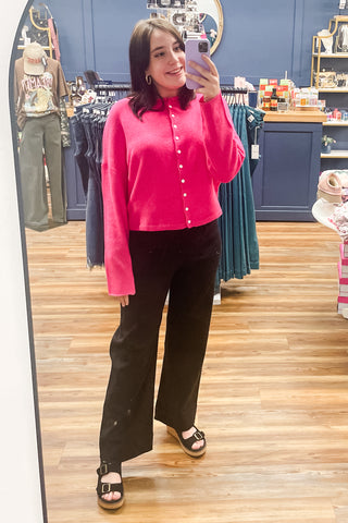 EE:SOME Soft Knit Button Down Cardigan Oversized SJK14493 Pink