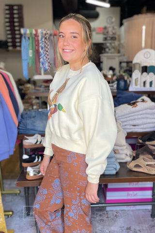 Flying Mallard - Crop Sweatshirt