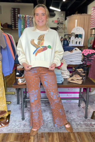 Flying Mallard - Crop Sweatshirt