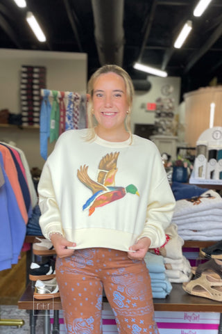 Flying Mallard - Crop Sweatshirt