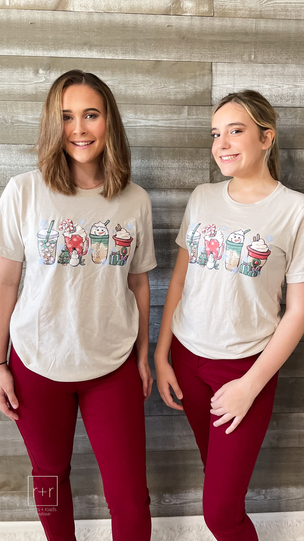 peppermint lattes graphic tee