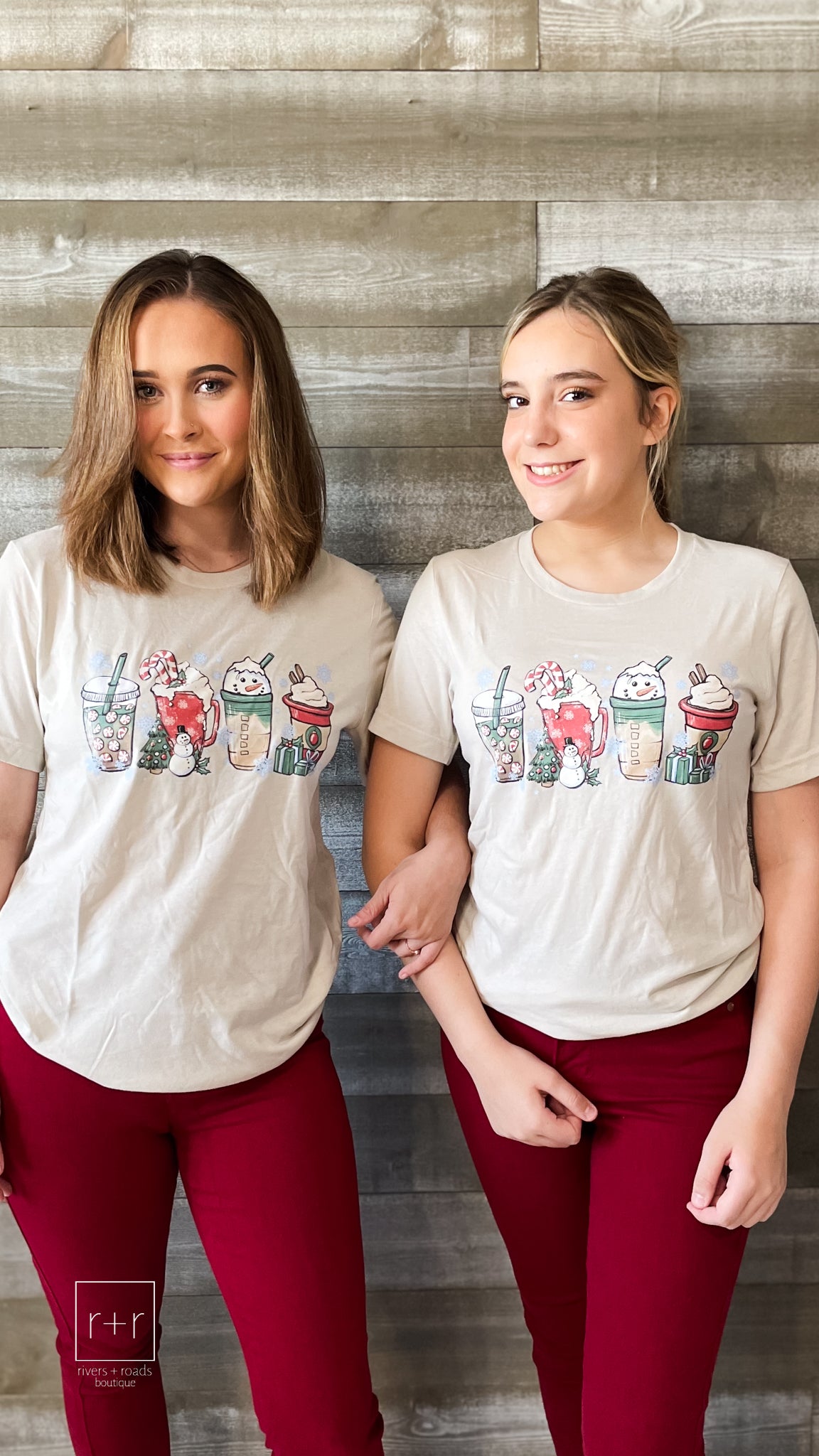 peppermint lattes graphic tee
