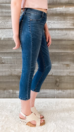 judy blue high waist cool denim pull on elastic waist capri jeans JB78111REG MD