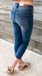 judy blue high waist cool denim pull on elastic waist capri jeans JB78111REG MD
