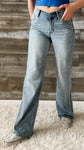 judy blue v front waistband straight leg jeans light wash JB82483REG LT
