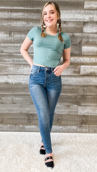 judy blue high waist tummy control top classic skinny jeans JB88799REG