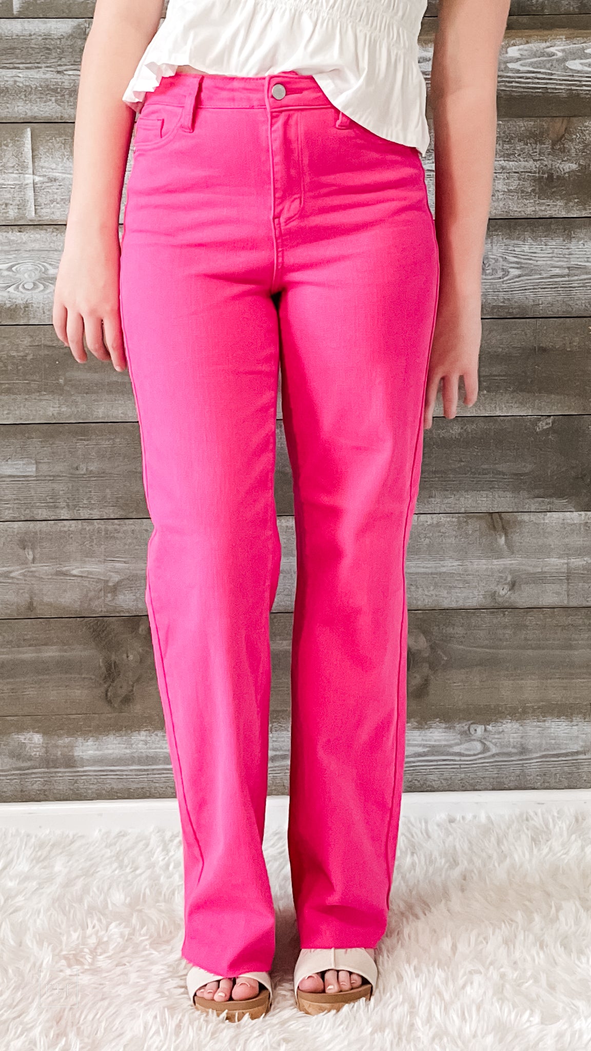 judy blue high waist garment dyed 90s straight jeans hot pink JB88816 –  rivers & roads boutique