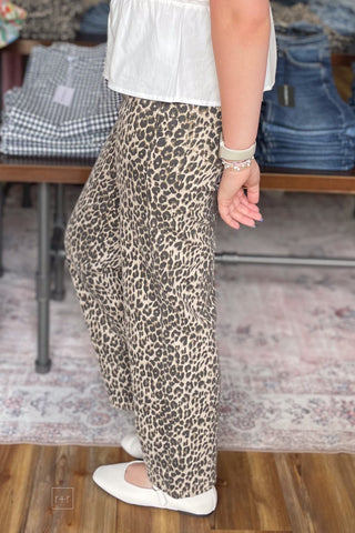 JBD High Rise Vintage Straight Leg Leopard Jeans DP783 side view