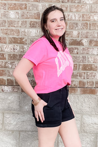 Judy Blue Black High Waist Aurora Weekender Shorts Rolled Cuff JB150358 deep utility style pockets