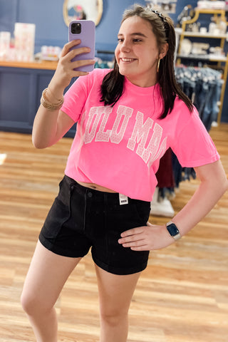 Judy Blue Black High Waist Aurora Weekender Shorts Rolled Cuff JB150358 deep utility style pockets