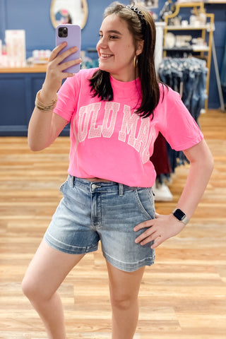 Judy Blue Mid Rise Medium Wash Trouser Shorts JB15289