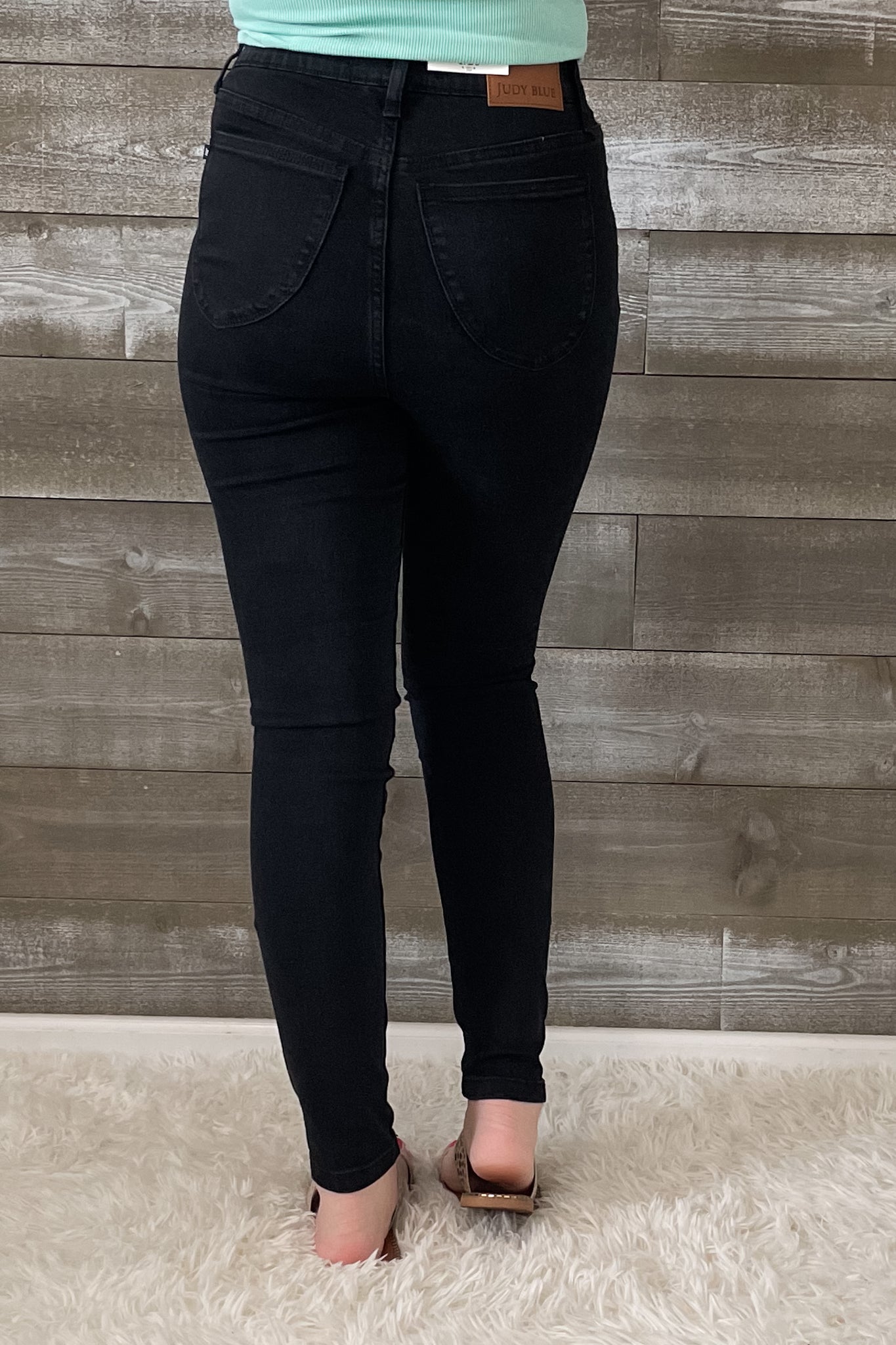 judy blue high waist black pull on shield pocket skinny jeggings