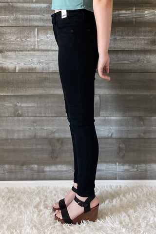 judy blue high waist tummy control classic skinny jeans in black JB88757REG BK