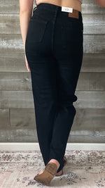 judy blue high waist tummy control top classic black straight jeans