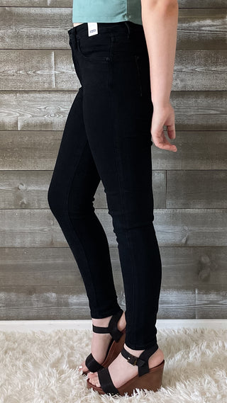 judy blue high waist tummy control classic skinny jeans in black JB88757REG BK