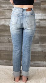 judy blue high waist patch pocket destroyed boyfriend jeans medium JB88825REG MD