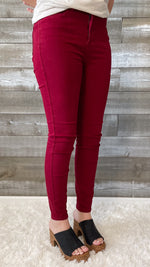 judy blue high waist tummy control garment dyed skinny jean in scarlet JB88760REG