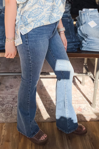 Just Black Denim Vintage Relaxed Slight Flare Jeans BP532J