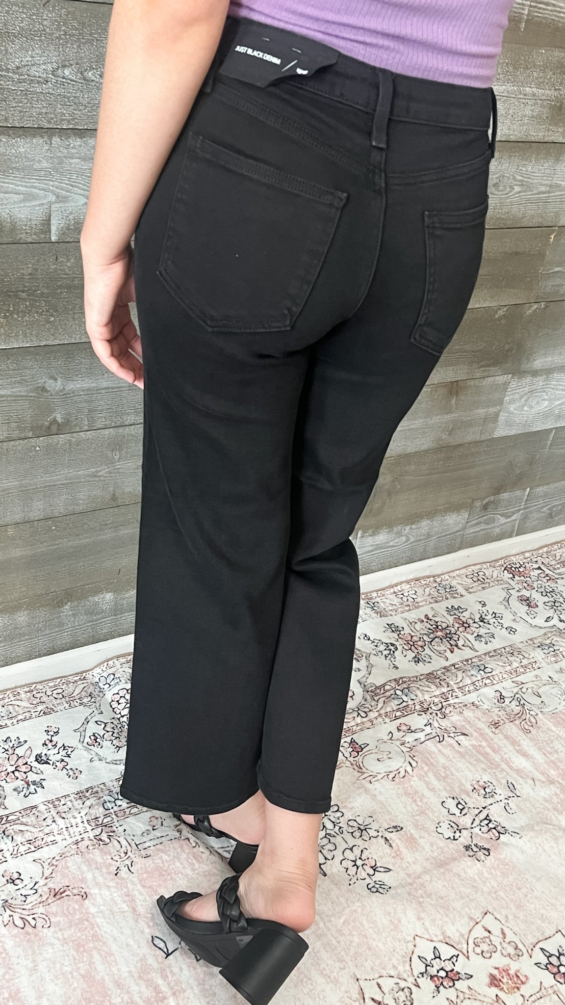 just black denim the classic wide leg jeans black BP239J-A-BLK