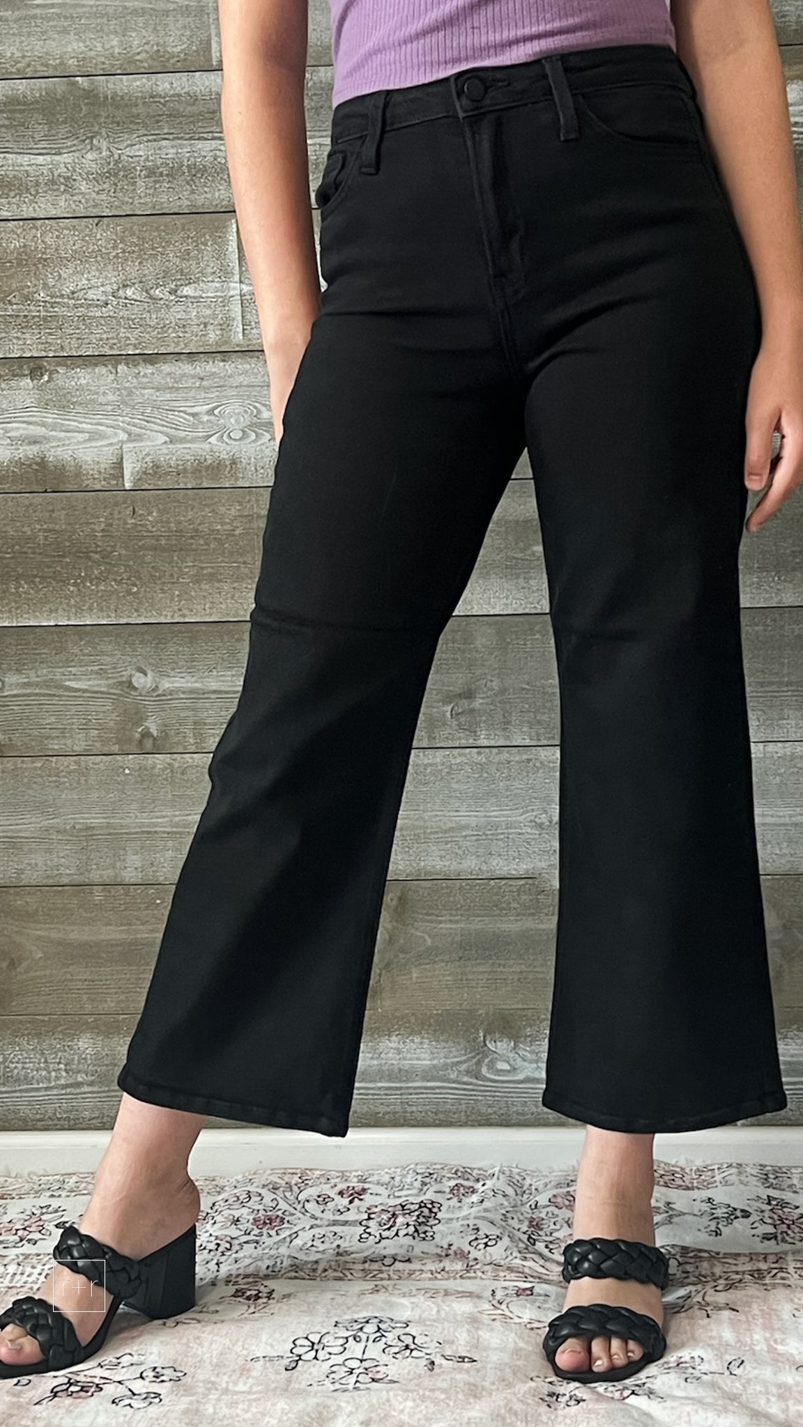 just black denim the classic wide leg jeans black BP239J-A-BLK